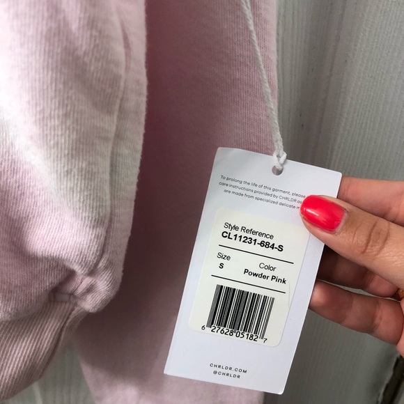 Happiness CHRLDR Powder pink ( tie-dye) hoodie - Picture 4 of 9